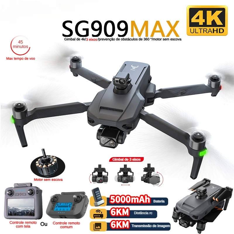 Drone Camera 4K - ZLL SG909 SG909MAX Professional Drone With